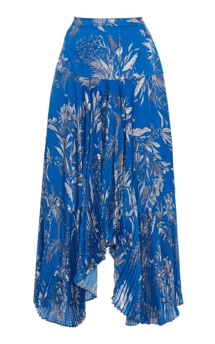 Alexis Tarou Printed Plisse Skirt