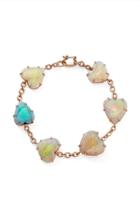 Irene Neuwirth One-of-a-kind 18k Rose Gold Opal Hearts Bracelet