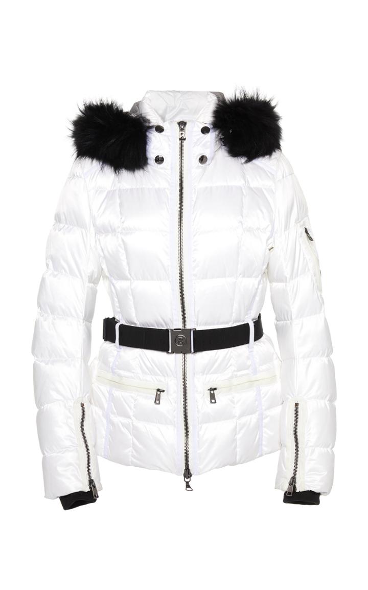 Bogner Gloria Hooded Quilted Satin-twill Down Jacket Size: 6