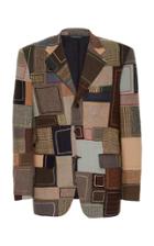 Bode Embroidered Suiting Patchwork Jacket