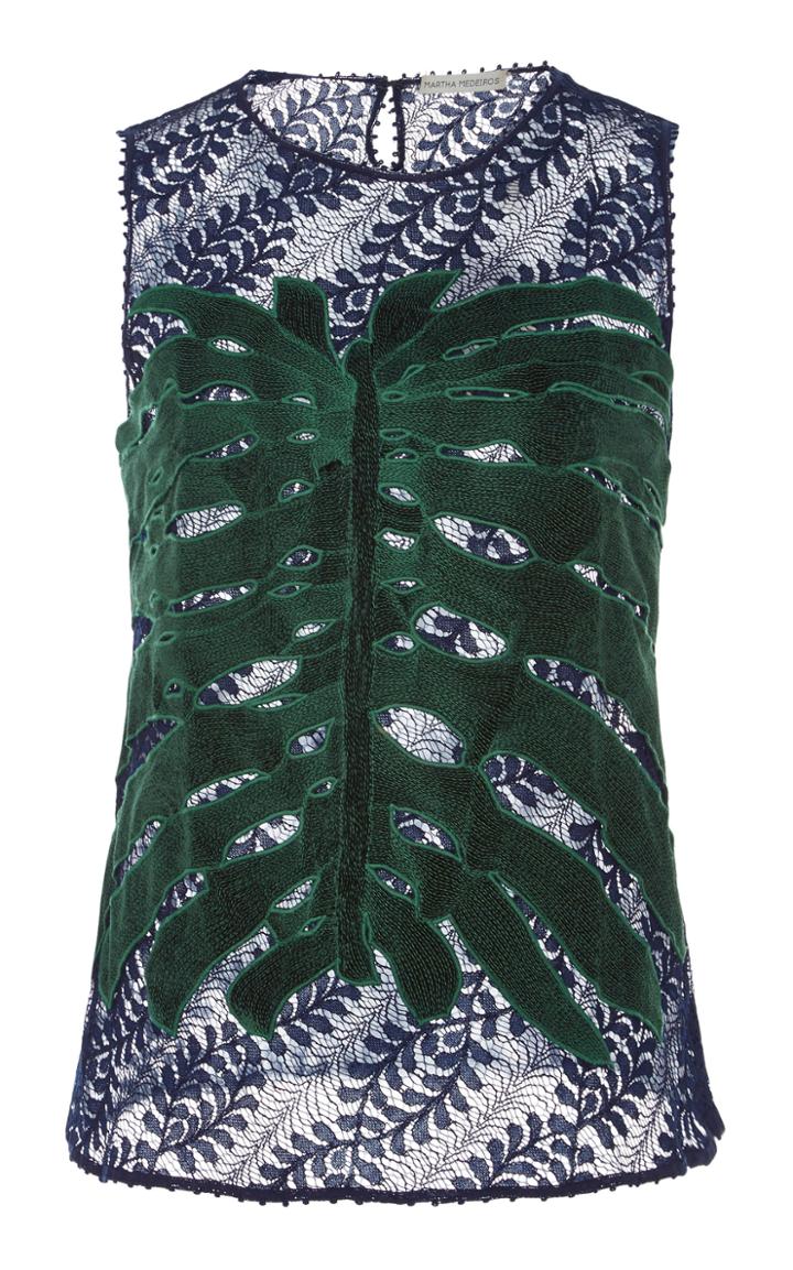 Martha Medeiros Damiana Lace Leaf Top