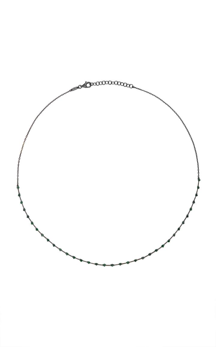 As29 Green Emerald Short Necklace