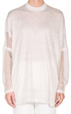 Moda Operandi Agnona Micronet Intarsia Linen-silk Crewneck