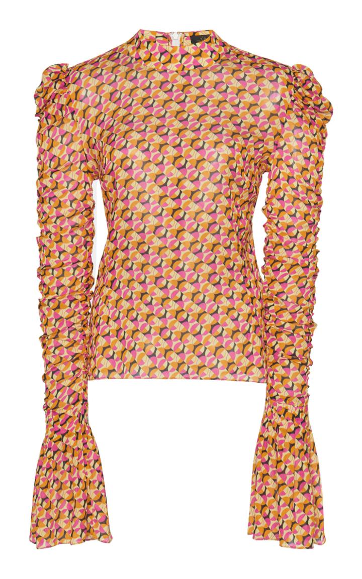 De La Vali Puma Circle Print Top
