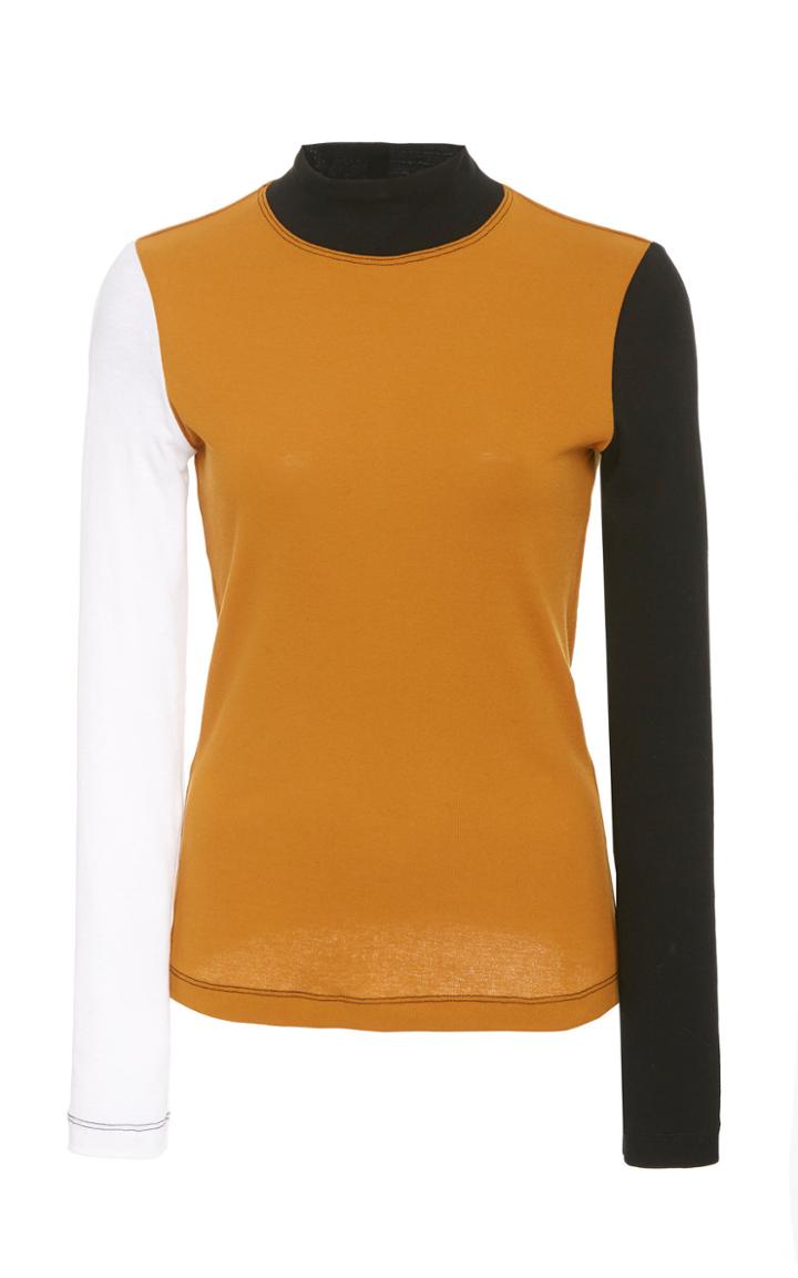Rosetta Getty Mock Neck Cotton T-shirt