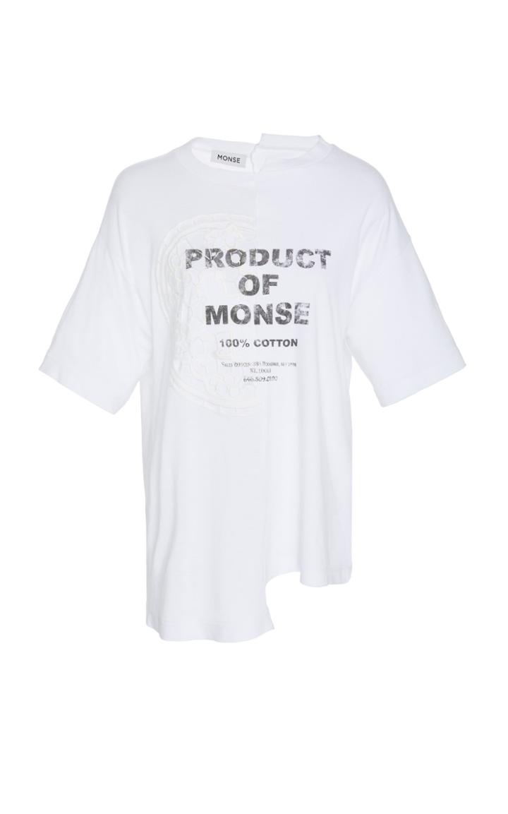 Monse Split Louise Lace Printed Tee