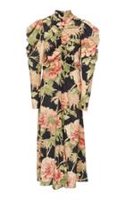 Zimmermann Ruched Floral-print Silk-blend Midi Dress