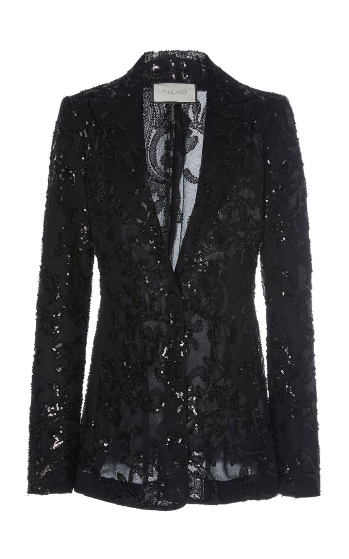 Alexis Firdas Sequin Embroidered Tulle Blazer
