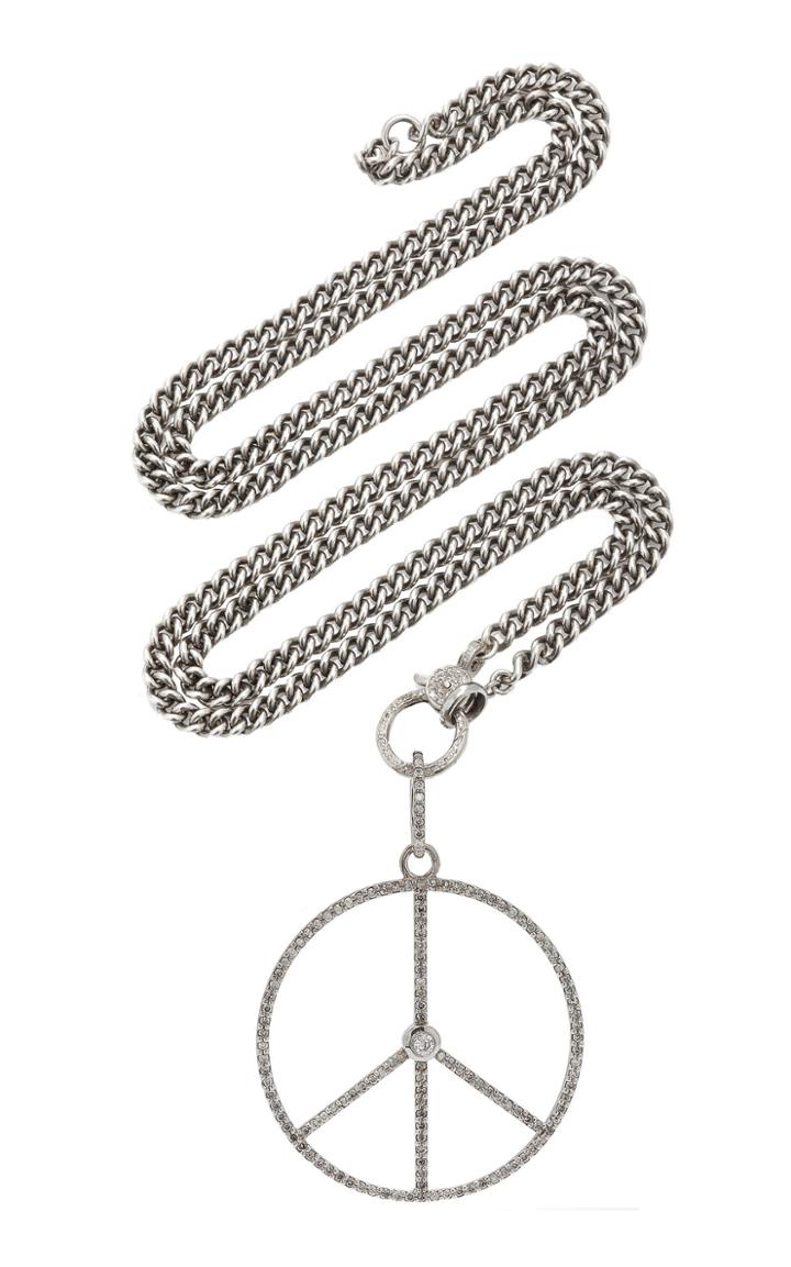 Sheryl Lowe Sterling Silver Diamond Necklace