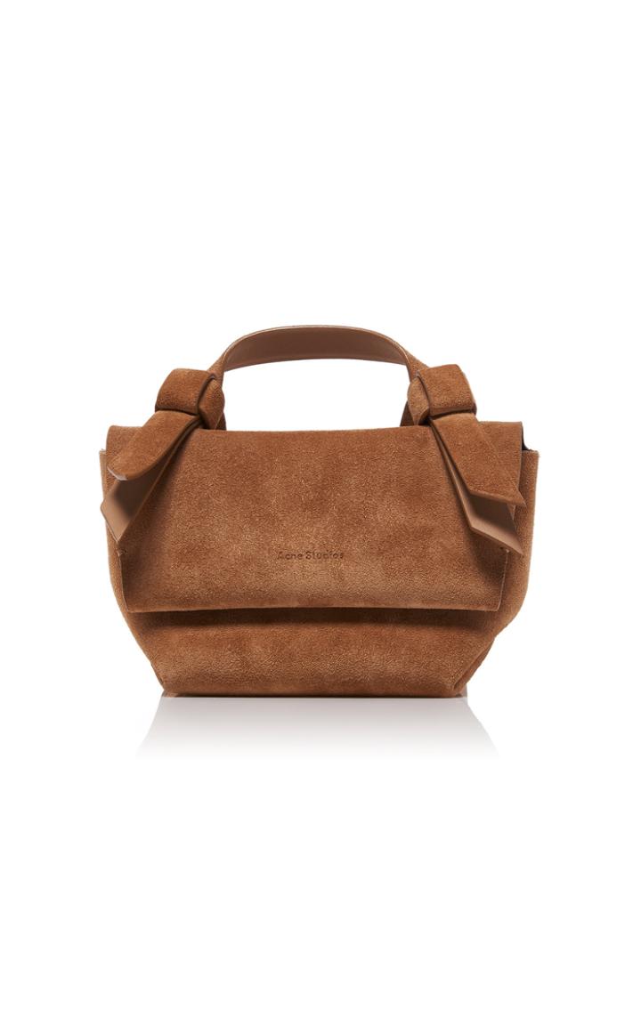 Acne Studios Musubi Milli Knotted Suede Shoulder Bag