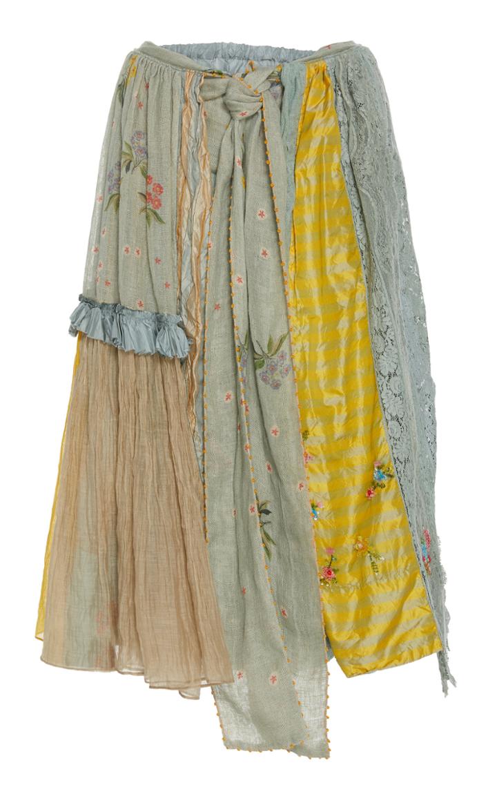 Pro Floral Patchwork Midi Skirt
