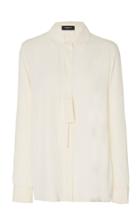 Paule Ka Collared Crepe De Chine Shirt