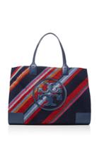 Tory Burch Ella Fabric Stripe Tote