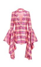 Christian Siriano Cascading Ruffle Sleeve Blazer