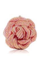 Judith Leiber Couture Crystal-embellished Rose Clutch