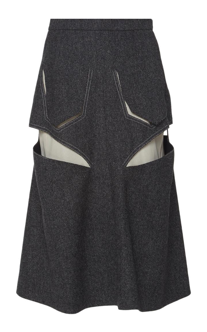 Maison Margiela High-rise Melange Wool Skirt