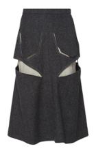 Maison Margiela High-rise Melange Wool Skirt