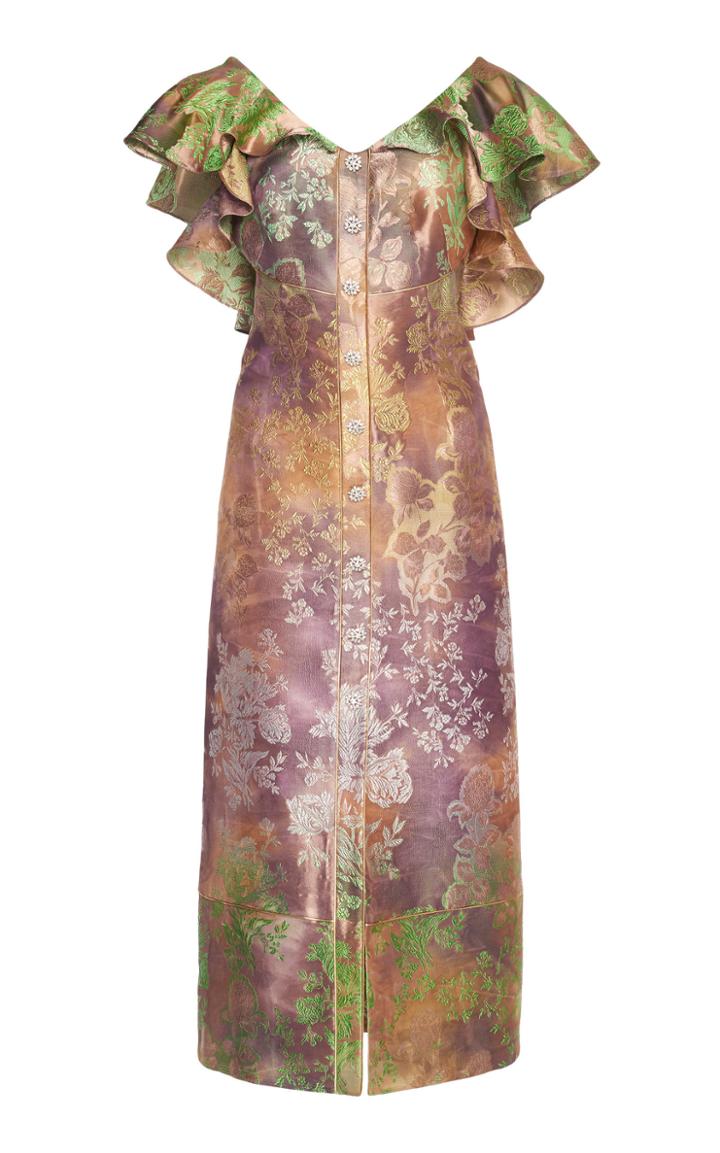 Peter Pilotto Metallic Ombre Jacquard Dress