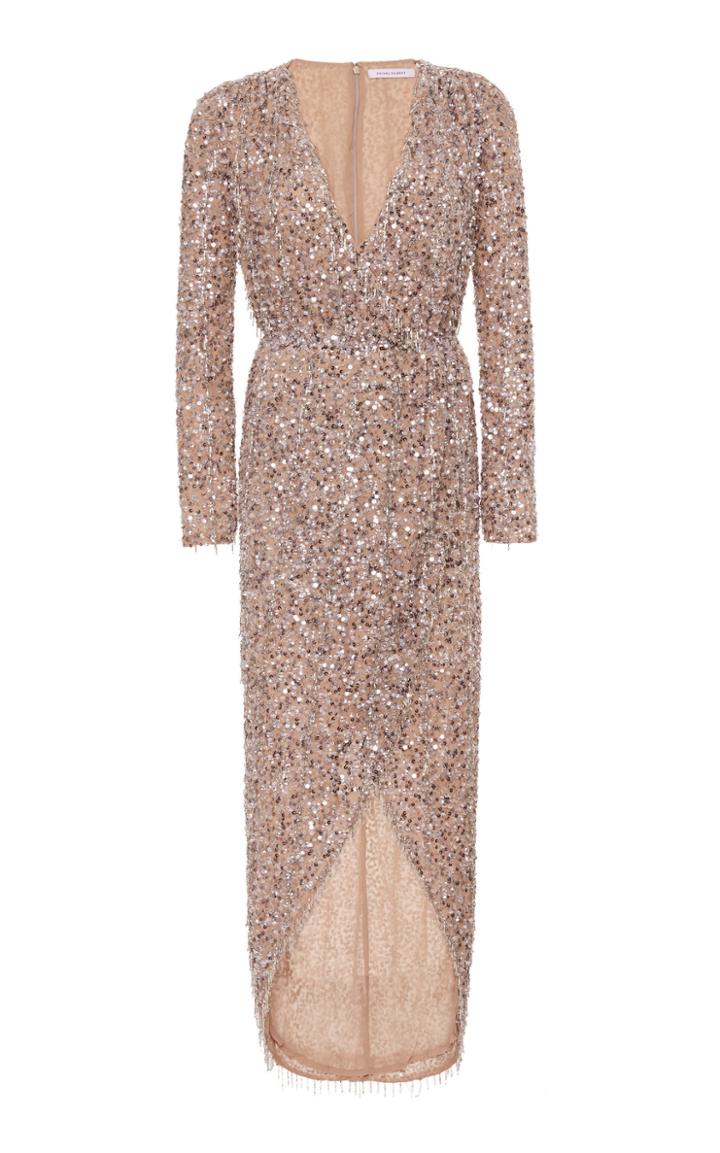 Moda Operandi Rachel Gilbert Belle Sequined Wrap Dress Size: 0