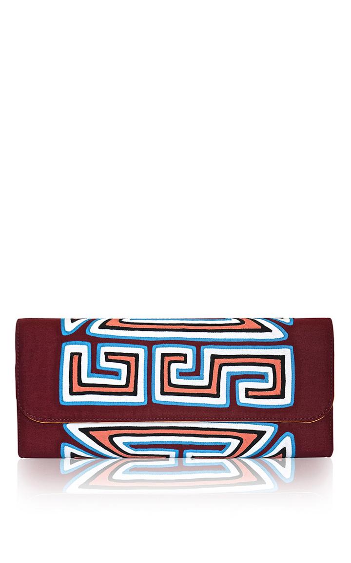 Mola Sasa Purpa Small Baguette Clutch