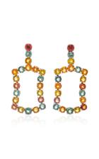 Jack Vartanian Rhodium-plated 18k White Gold Sapphire Earrings