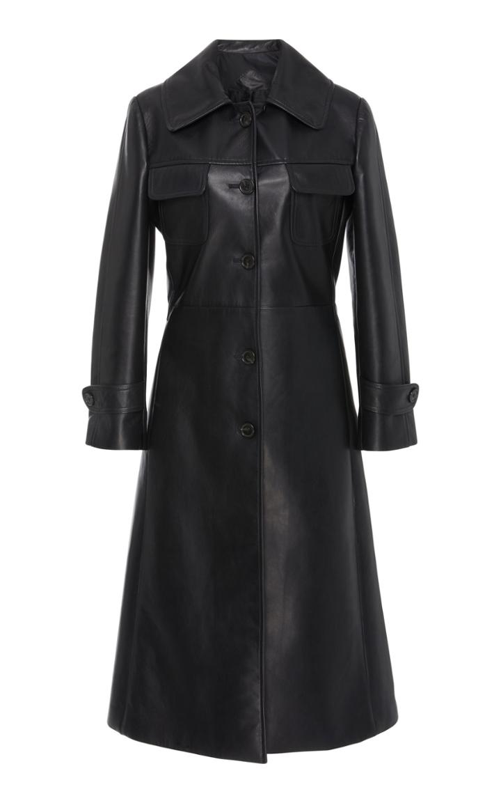 Nili Lotan Lambskin Slim Trench