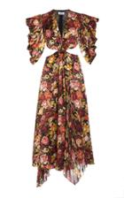 Moda Operandi Amur Aspen Floral-print Silk Dress