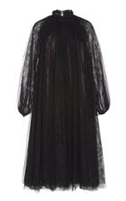 Rochas Lace And Tulle Pleated Trapeze Midi Dress