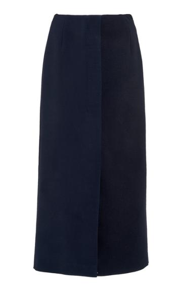Moda Operandi Agnona Knit-paneled Crepe Tubino Midi Skirt