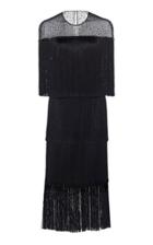 Moda Operandi Jenny Packham Tiered Fringe Chiffon Dress Size: 8