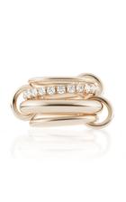 Spinelli Kilcollin Luna Rose Linked Gold Ring Size: 6