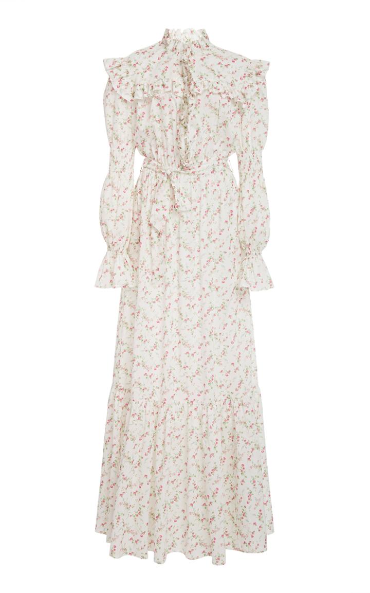 Philosophy Di Lorenzo Serafini Ruffled Floral-print Cotton Maxi Dress
