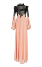 Costarellos Specialorder-velvet And Chantilly Lace Gown-care