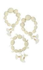 Moda Operandi Johanna Ortiz Camino Del Sur Iraca And Shell Stacked Bracelets