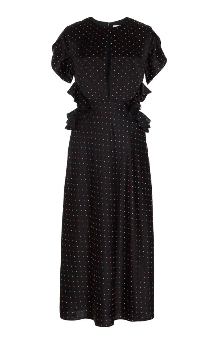 Markarian Ava Dotted Silk Midi Dress