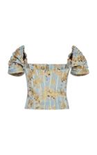 Brock Collection Platano Cotton-blend Square Neck Top