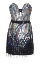 Roberto Cavalli Sequin Embellished Sweetheart Dress
