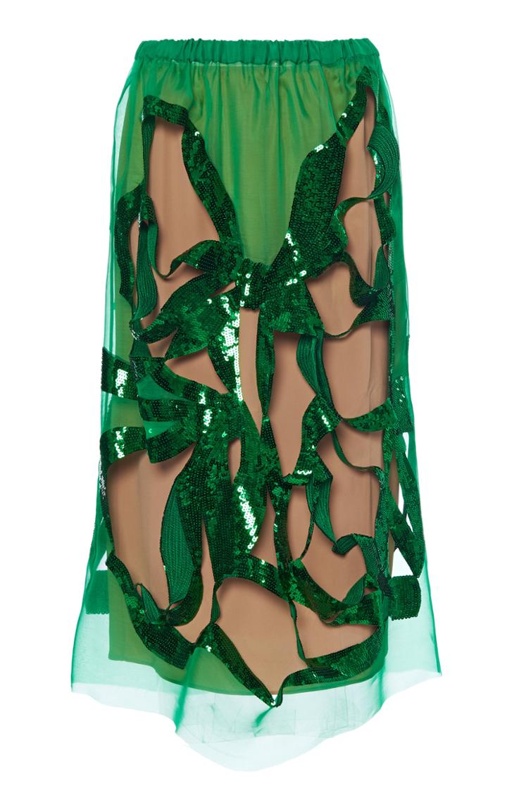 Moda Operandi N21 Sequined Cutout Silk-blend Skirt Size: S