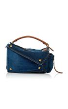 Loewe Puzzle Pocket Denim And Leather Bag