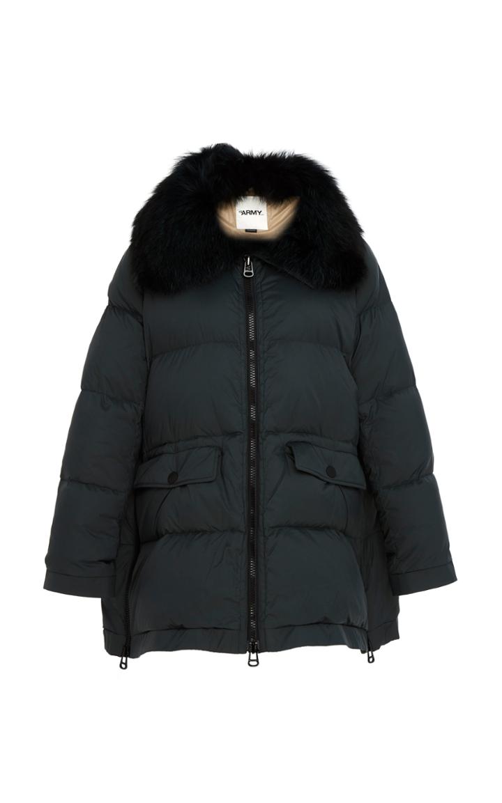 Yves Salomon Paris Fox Fur-trimmed Quilted Shell Puffer Coat