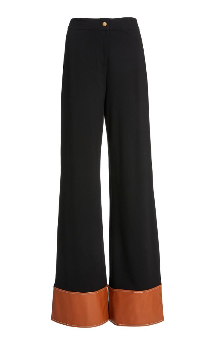 Moda Operandi Staud Dime Vegan Leather Trim Pants