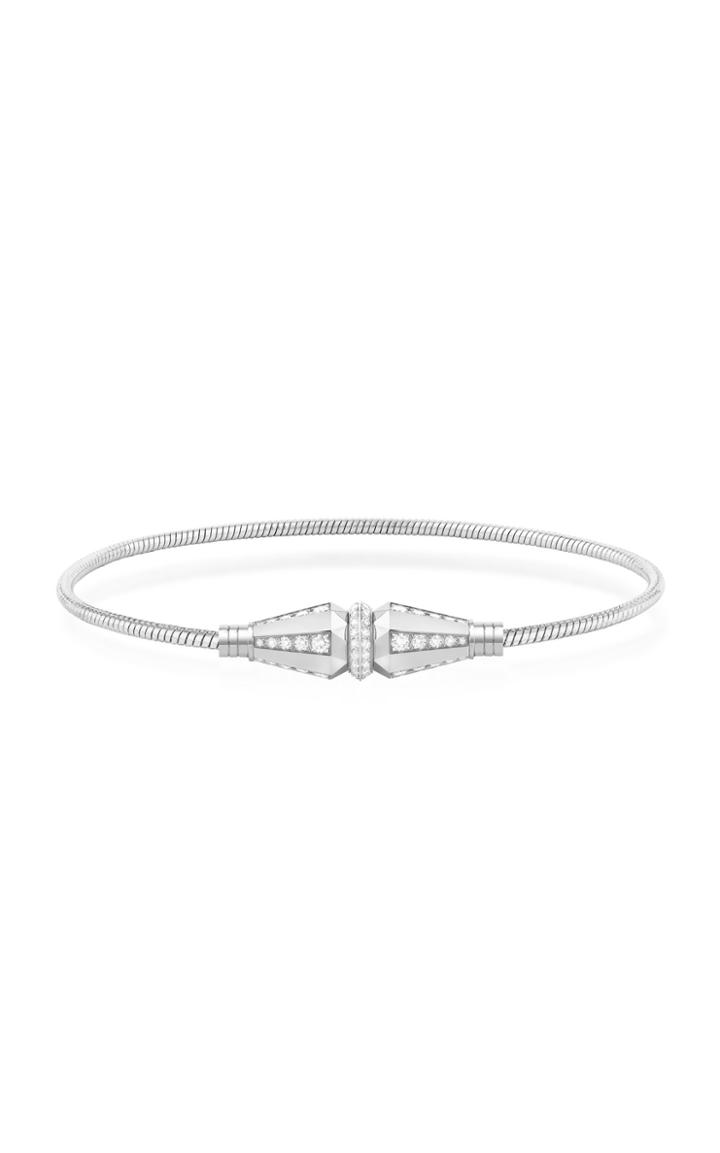 Boucheron 18k White Gold And Diamond Wrap Bracelet