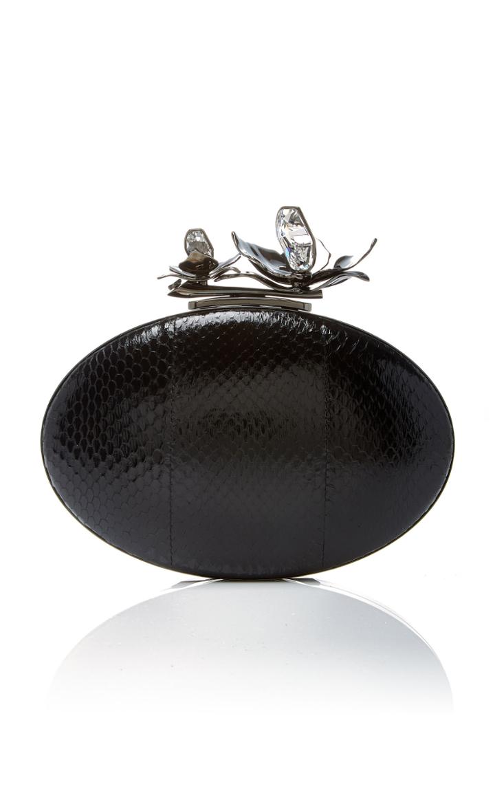 Thale Blanc Oval Bloom Clutch
