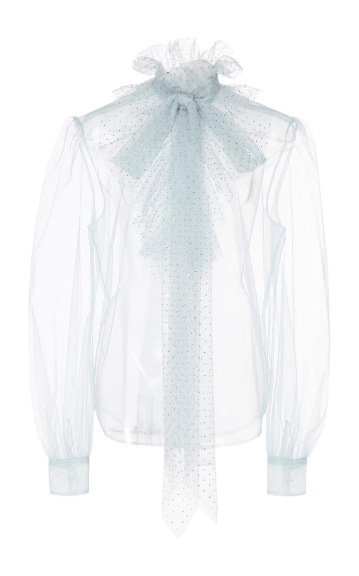 Marc Jacobs Tie-detailed Sheer Tulle Blouse