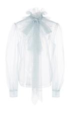 Marc Jacobs Tie-detailed Sheer Tulle Blouse