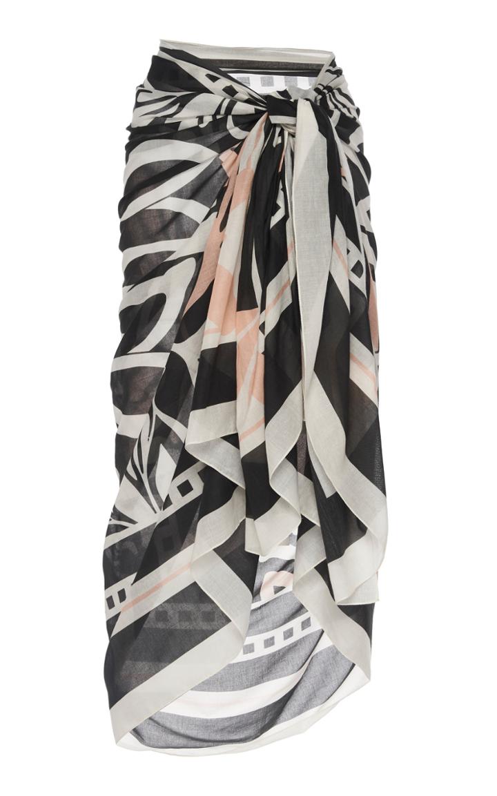 Moda Operandi Johanna Ortiz Kaleidoscope Visual Drama Printed Cotton Pareo