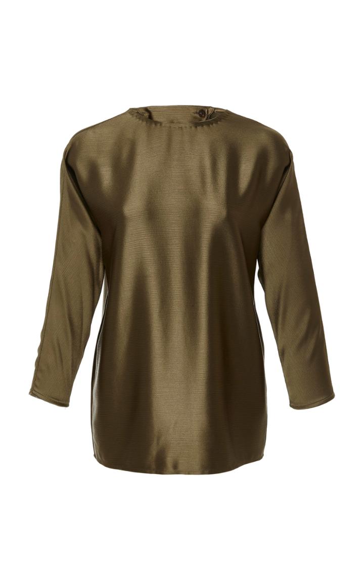 Hensely Button Back Top