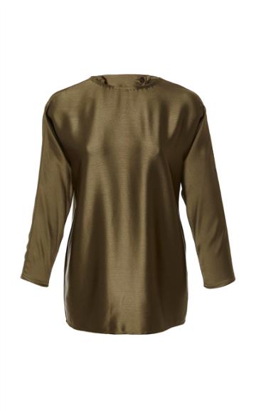Hensely Button Back Top