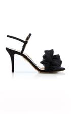 Charlotte Olympia Reia Suede Ruffle Sandal