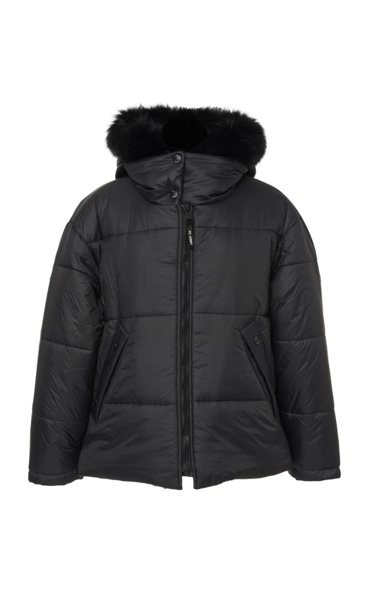 Yves Salomon Paris Fox-trimmed Shell Puffer Jacket